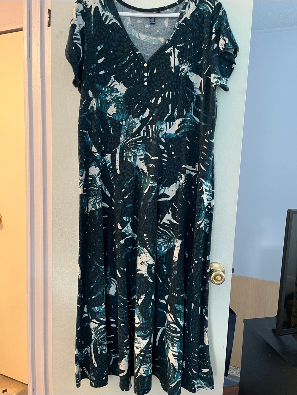Dress, blue/teal